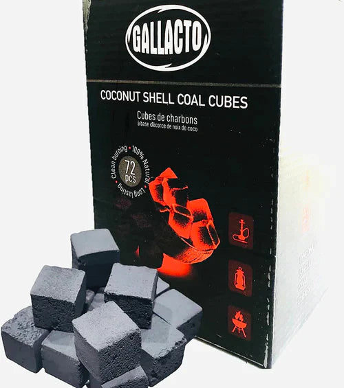 Gallacto Coconut Shell Charcoal Cubes -1kg (72 Cubes)