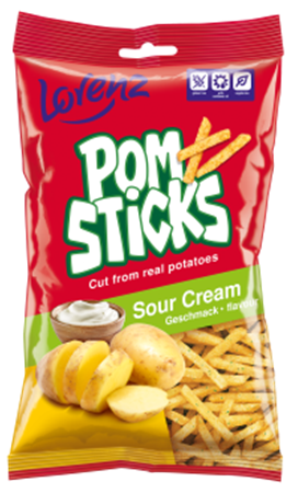 Lorenz Pomsticks Sour Cream 85g X 14